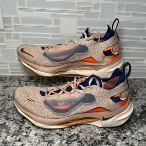 Nike Spark Flyknit Tan Hemp Total Orange Sneakers - 10.5